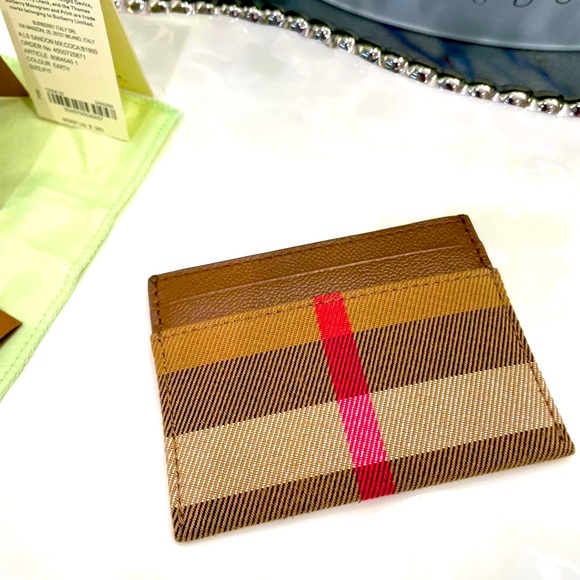 BURBERRY Sandon Canvas Check Slim Card Case NWT! - Picture 5 of 16